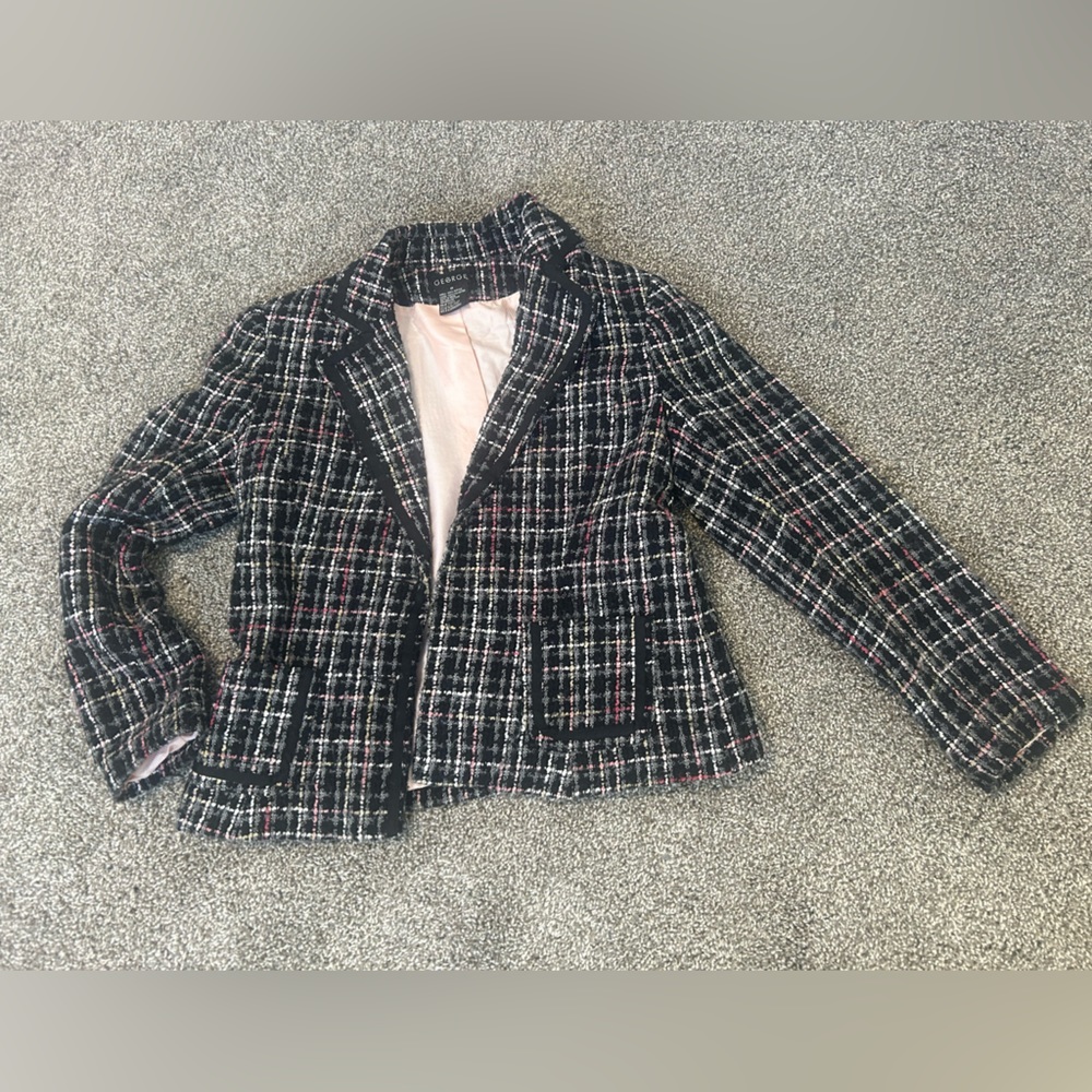 ADORABLE Black & Pink Blazer
